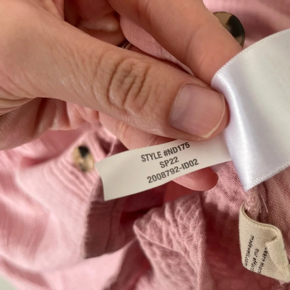 Madewell Dress Women's Medium Lightspun Button Front Mini Wisteria Dove ND175 - Picture 9 of 9